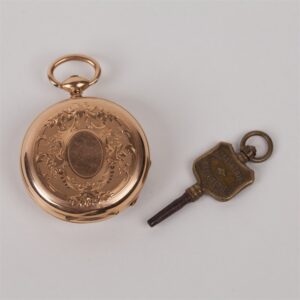 Gold pocket watch with keys. — image 3