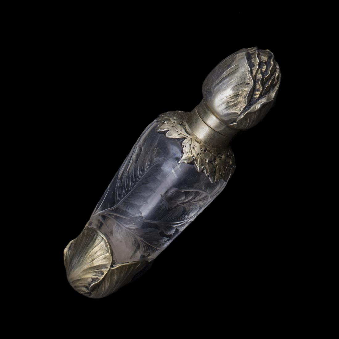 Russian engraved rock crystal flacon, K.Faberge — image 1