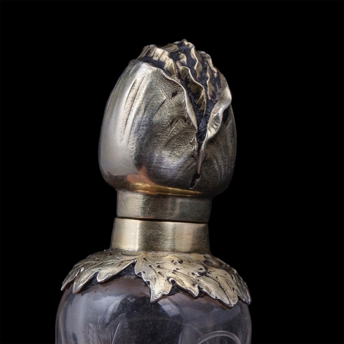 Russian engraved rock crystal flacon, K.Faberge — image 2
