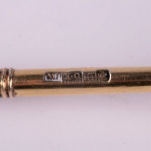 Russian silver jam spoon with depiction. Workshop of — image 4