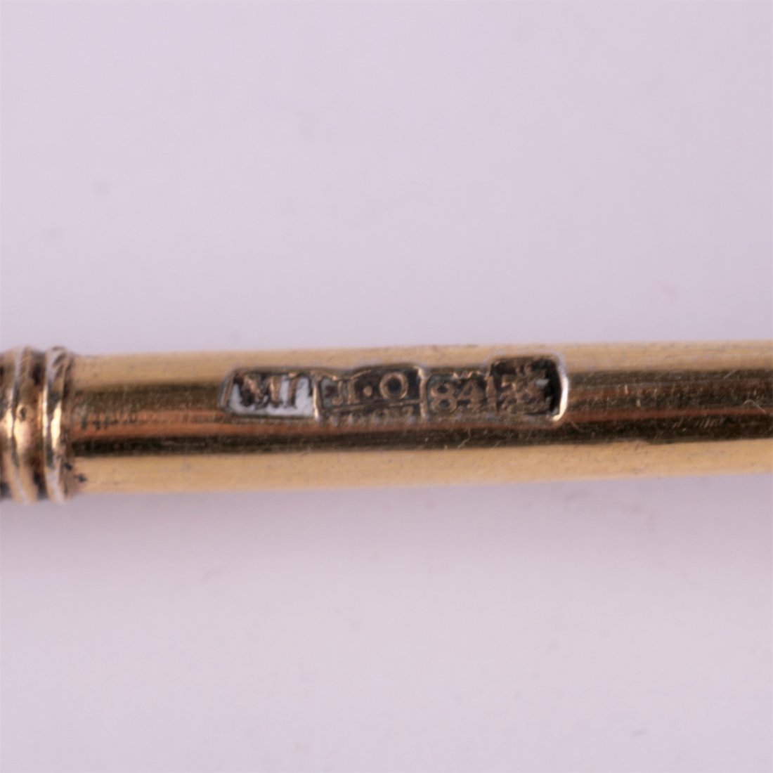 Russian silver jam spoon with depiction. Workshop of — image 4