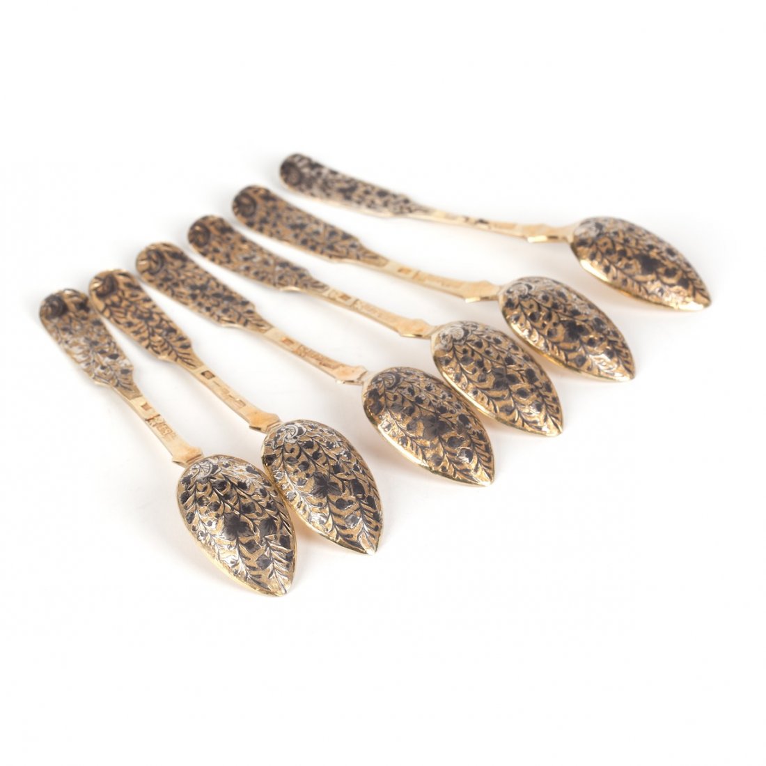 Set of 6 spoons. 1840 yr. Moscow. — image 1