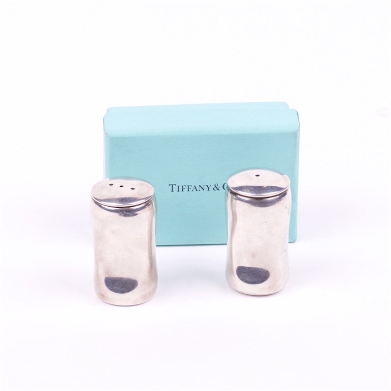 Silver set of saltcellar and peppercellar. Tiffany & — image 2