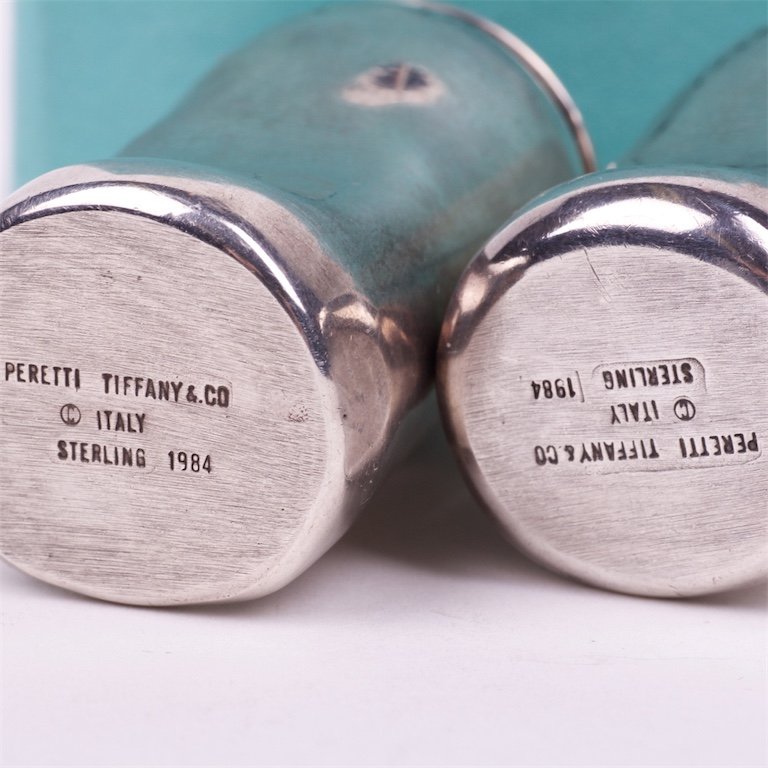 Silver set of saltcellar and peppercellar. Tiffany & — image 4