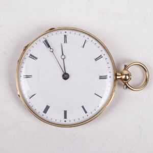18K gold pocket watch with the view on Chillon Castle — image 2