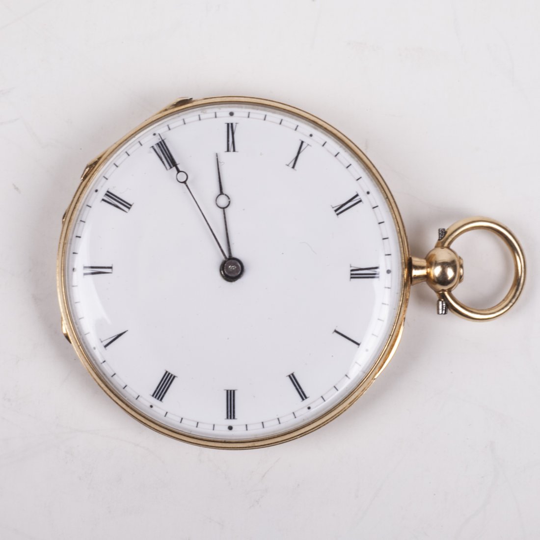 18K gold pocket watch with the view on Chillon Castle — image 2