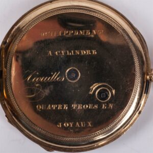 18K gold pocket watch with the view on Chillon Castle — image 5