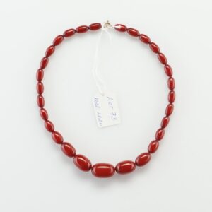 Antique Natural Baltic Amber Dark Red necklace. — image 1