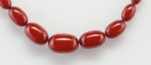 Antique Natural Baltic Amber Dark Red necklace. — image 4
