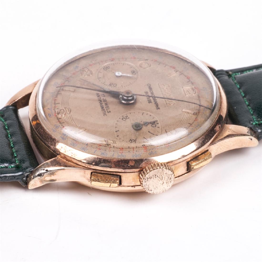 "Exactus" 18K gold chronograph men's wristwatch — image 5
