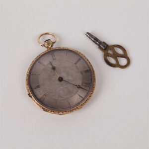 Gold pocket watch with keys. — image 1