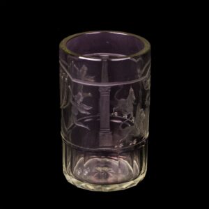 Grand engraved glass jewish beaker for Saturday wine — image 2