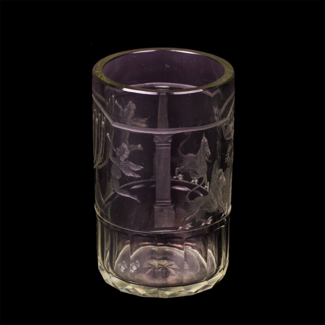 Grand engraved glass jewish beaker for Saturday wine — image 2