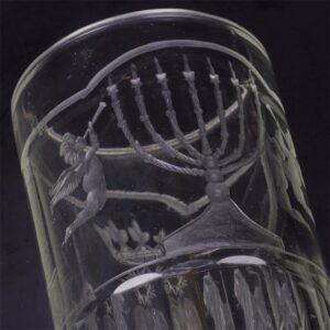 Grand engraved glass jewish beaker for Saturday wine — image 6