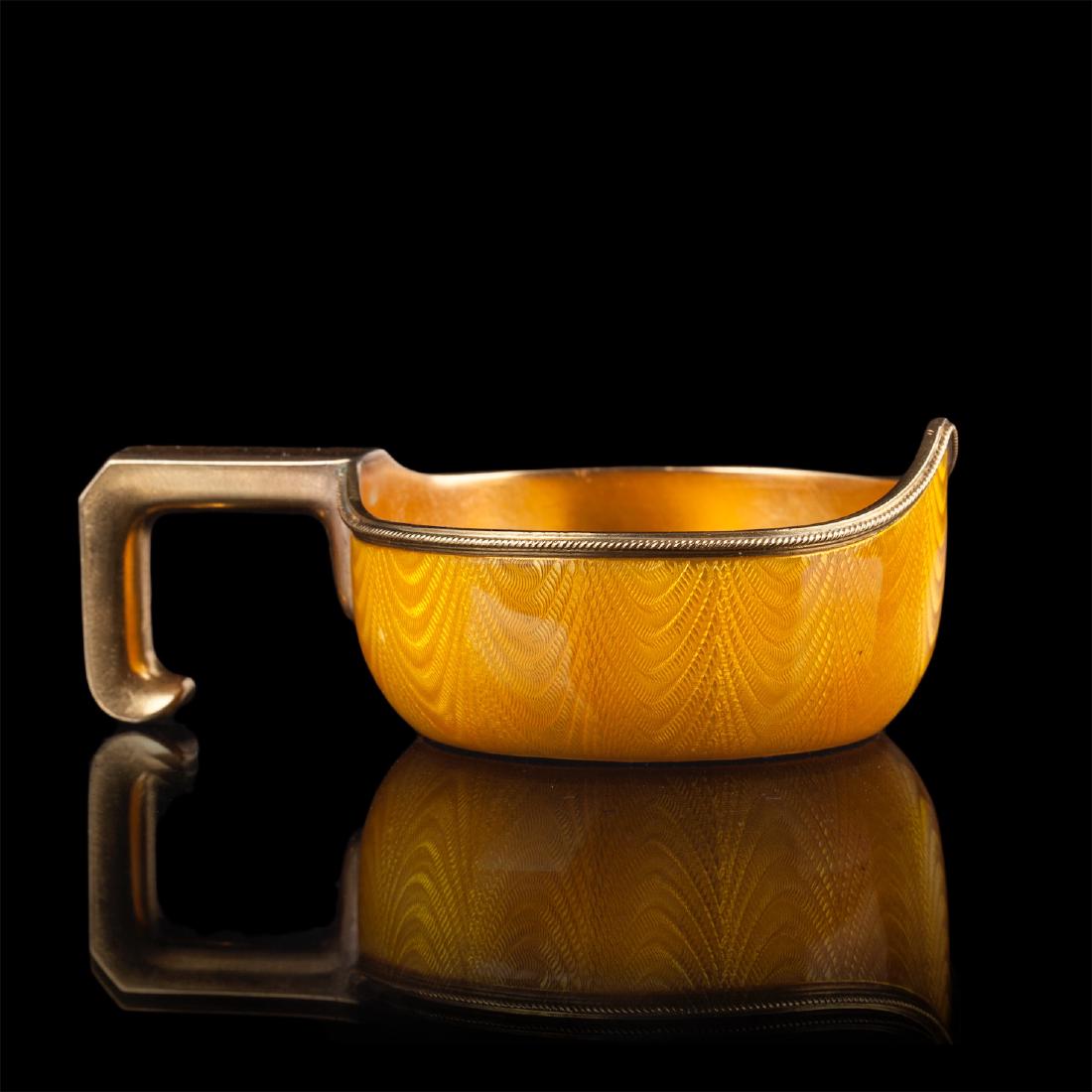 K. Faberge guilloche enamel kovsh — image 2