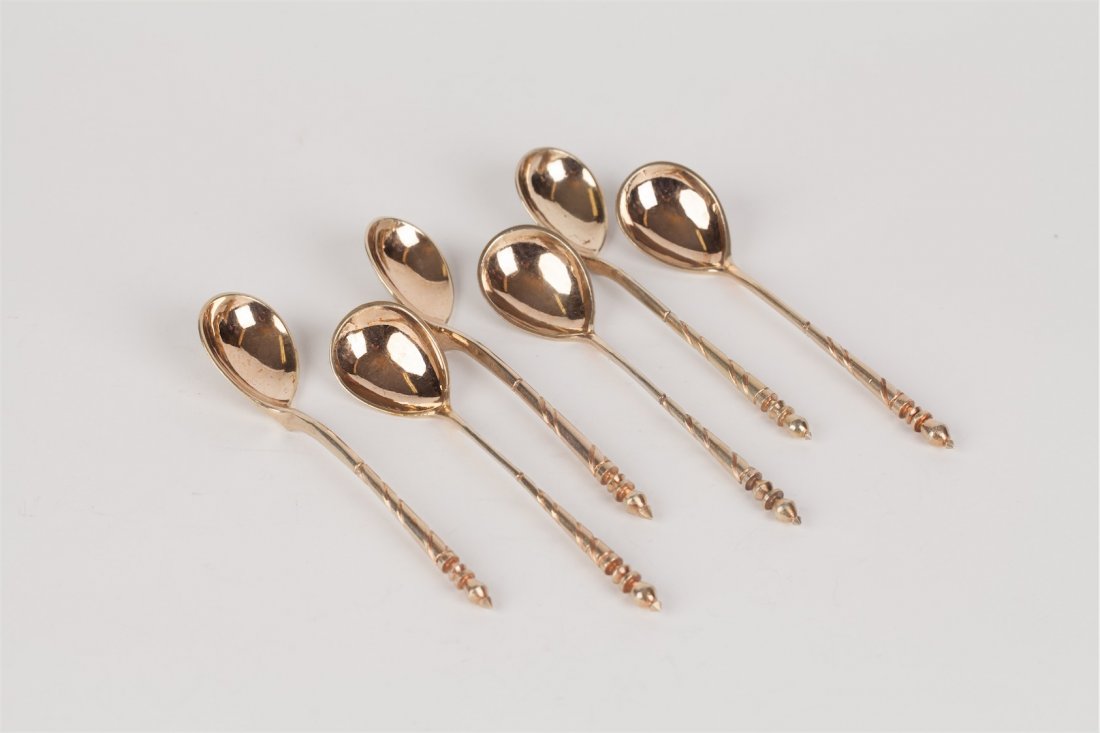Set of 6 spoons. 1840 yr. Moscow. — image 2