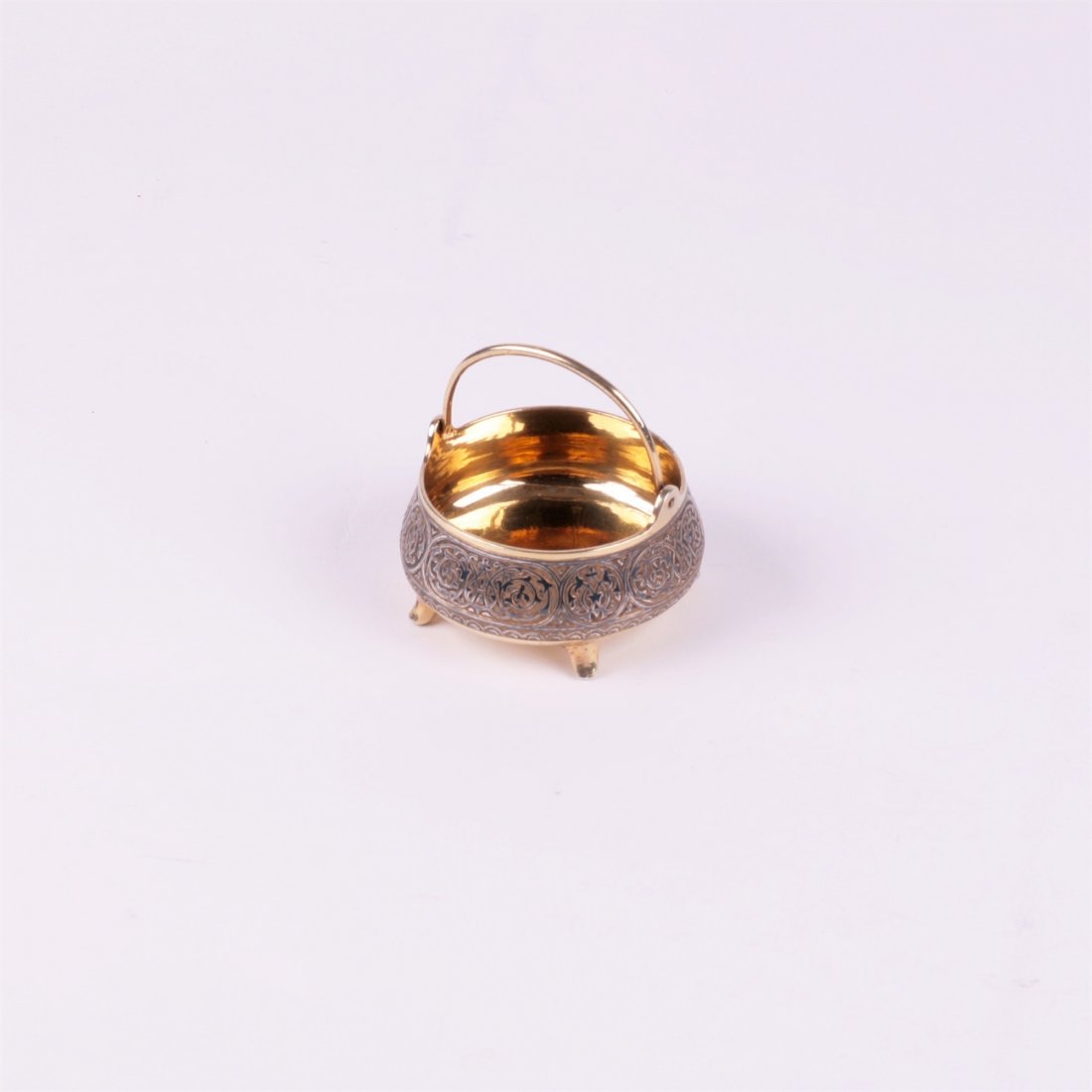 Silver salt cellar. Makers mark of Vasilii Semenov. — image 2