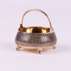 Silver salt cellar. Makers mark of Vasilii Semenov. — image 3