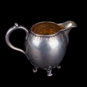 Unusual silver-gilt Faberge creamer — image 2