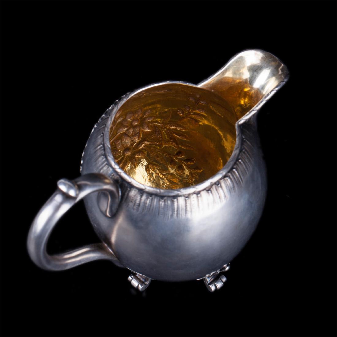 Unusual silver-gilt Faberge creamer — image 4