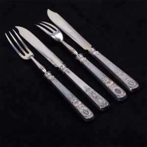 Faberge silver dessert serving set — image 2