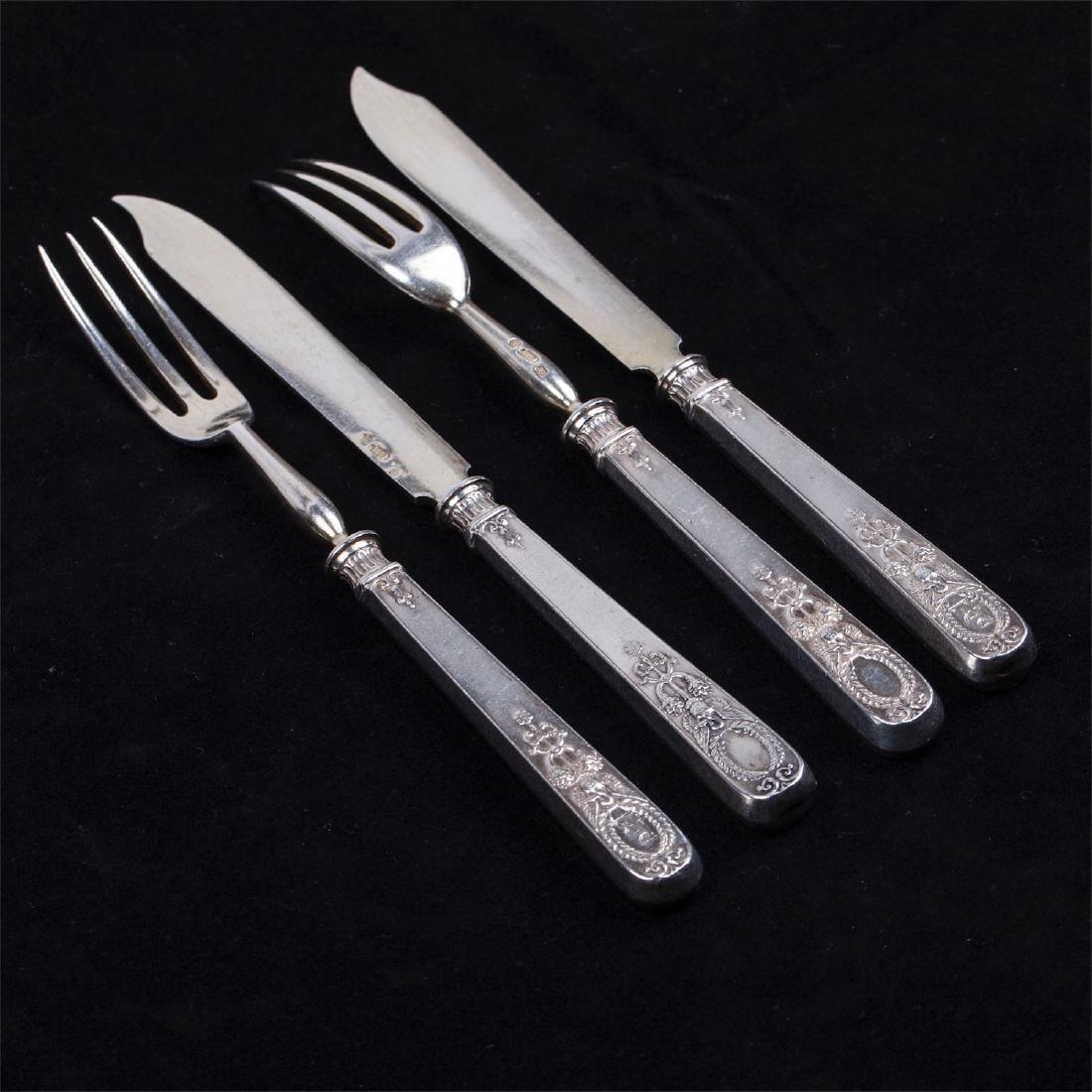 Faberge silver dessert serving set — image 2