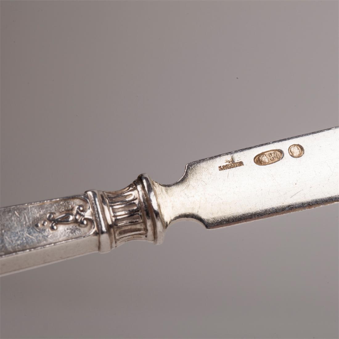 Faberge silver dessert serving set — image 4