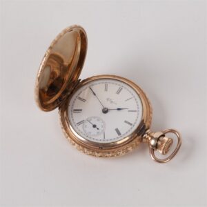 Gilded pocket watch "Elgin". — image 1
