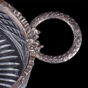 Grand Russian silver and cut-glass fruit bowl — image 2