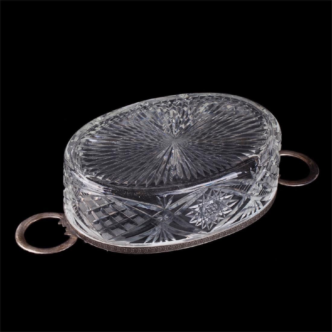 Grand Russian silver and cut-glass fruit bowl — image 4