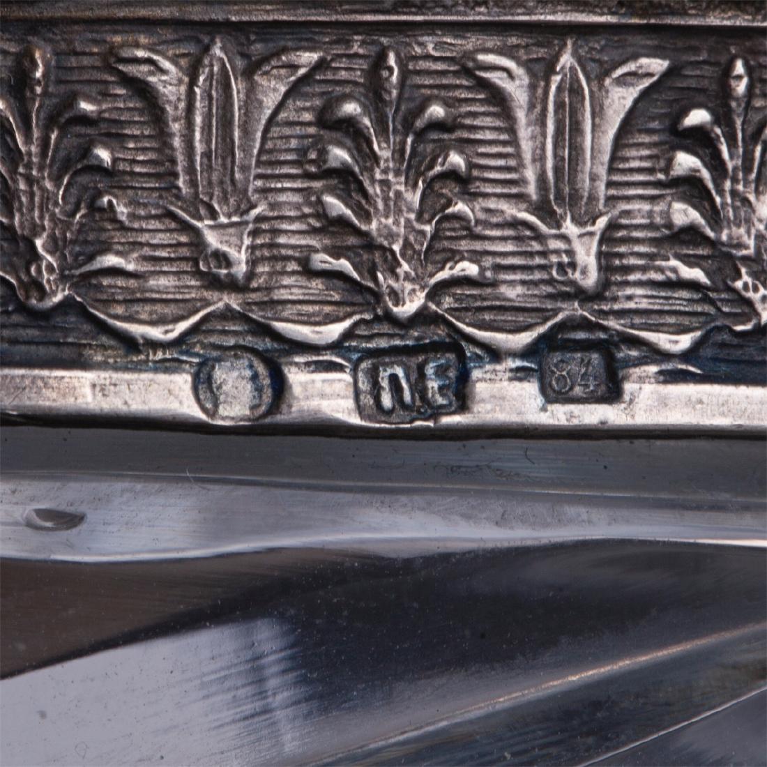 Grand Russian silver and cut-glass fruit bowl — image 5