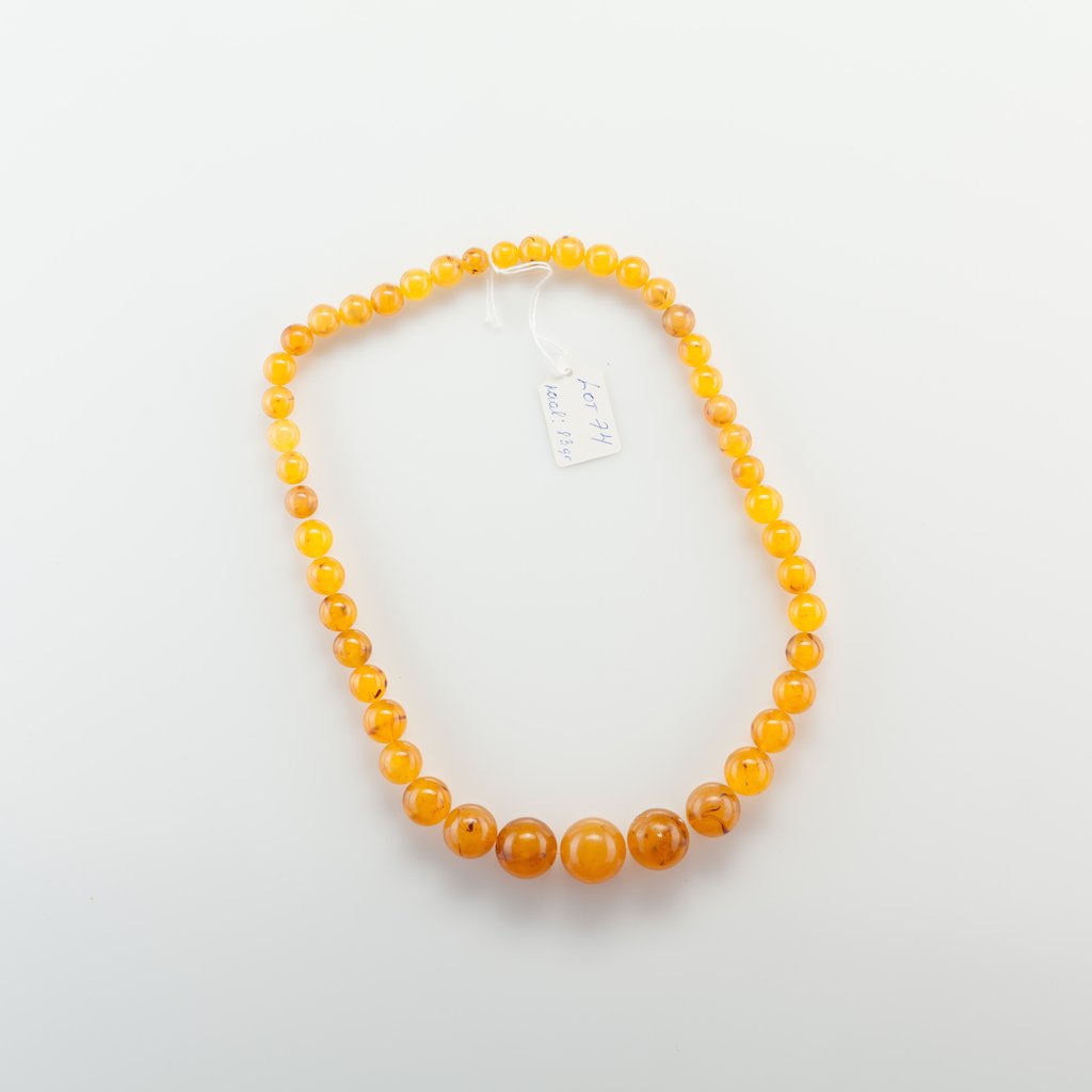 Natural Baltic Amber light yellow necklace. — image 3