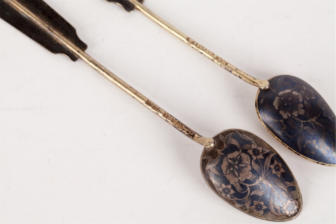 Set of two tea spoons. Ustug, middle of the 19th — image 4