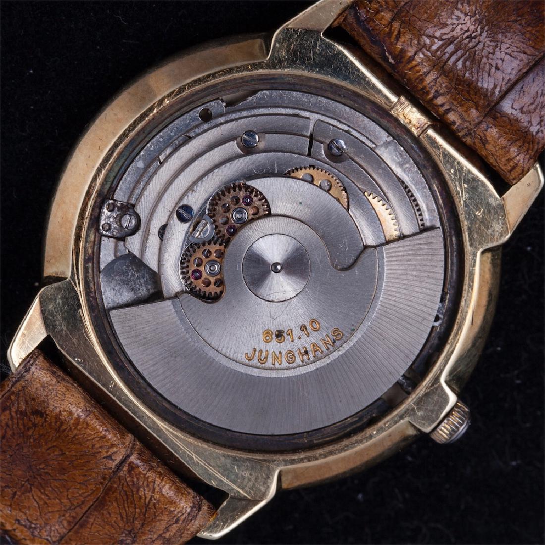 Junghans gold 585 mens wristwatch with calendar — image 4