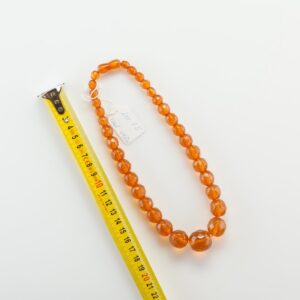 Natural Baltic Amber Honey necklace faceted. — image 2