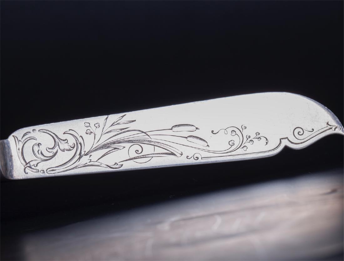 Rare Faberge silver fish service — image 3