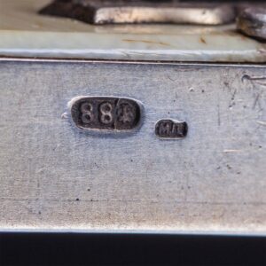 Russian guilloche enamel desk clock, K.Faberge — image 7