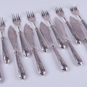Russian silver set for fish. — image 1