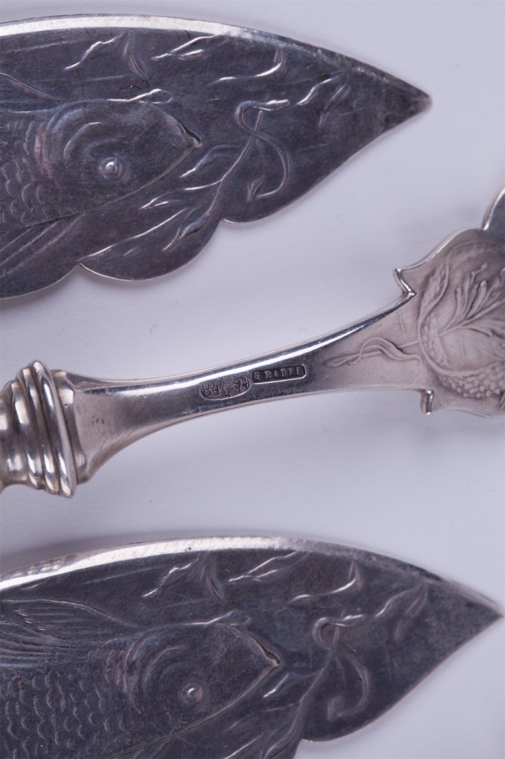 Russian silver set for fish. — image 2
