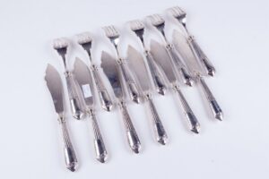 Russian silver set for fish. — image 4