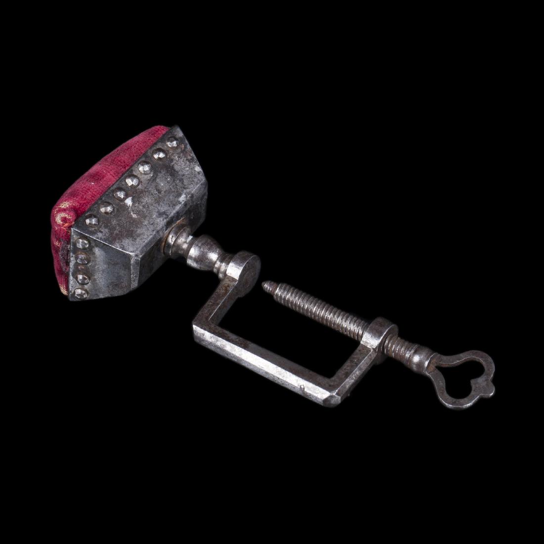 Russian steel tailoring holder with a pincushion — image 1