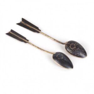 Set of two tea spoons. Ustug, middle of the 19th — image 1
