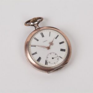 Silver pocket watch "Omega". — image 1