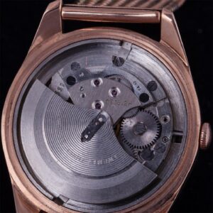 "Poljot" gold, 583 mens wristwatch with calendar — image 6