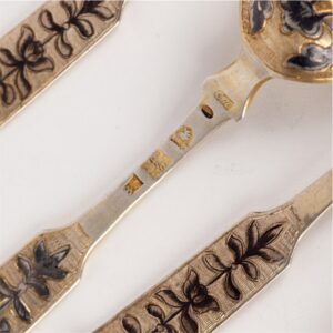 Set of six tea spoons. 1838 yr. Moscow. — image 2