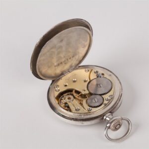 Silver pocket watch "Omega". — image 4