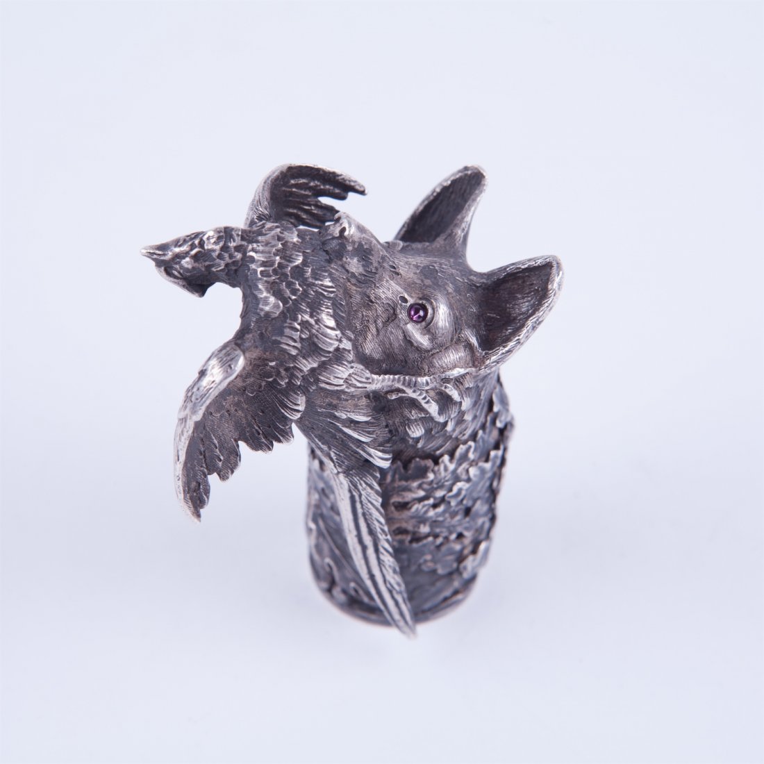 Silver tip for walking stick. — image 1