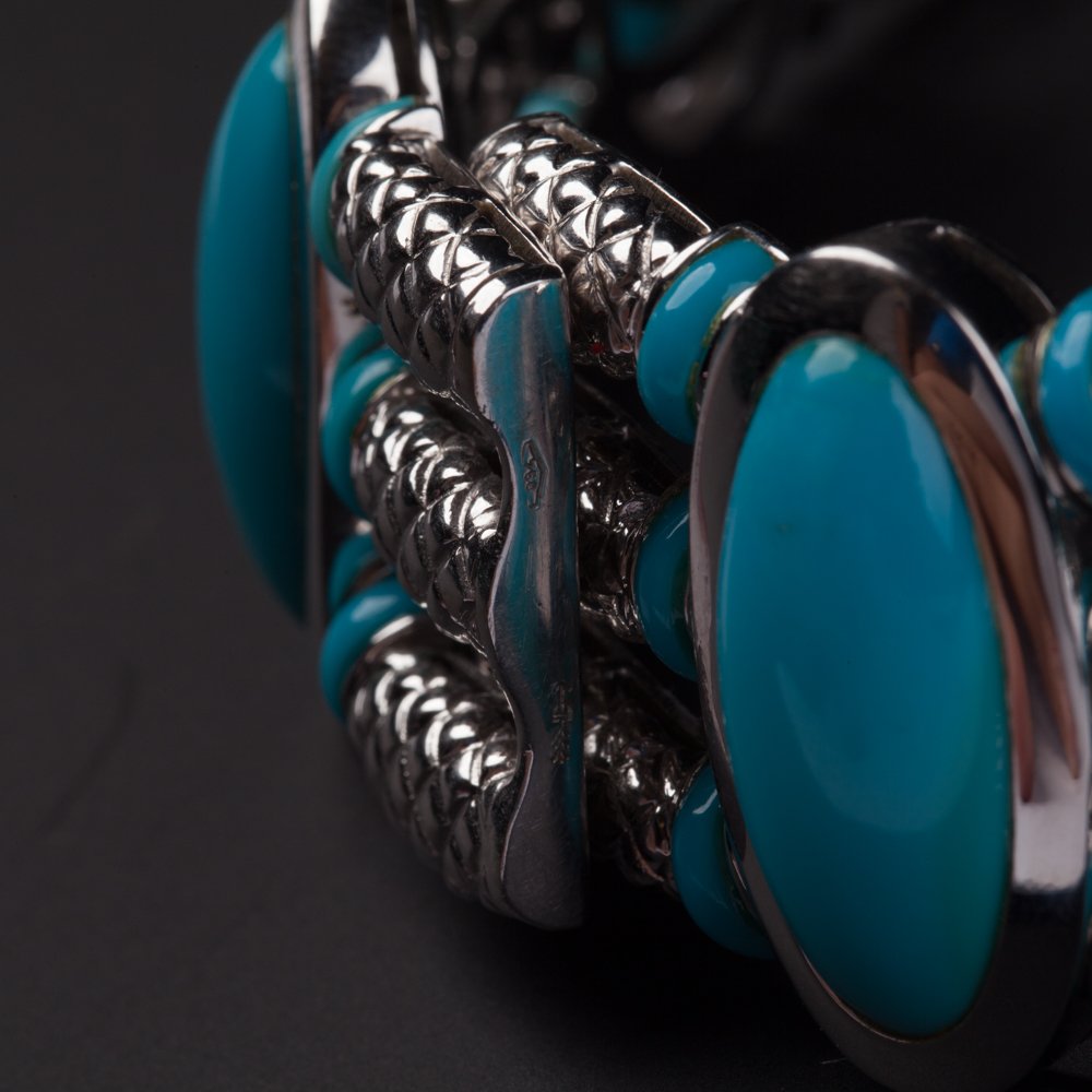 White gold necklace with ring. — image 6