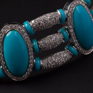 White gold necklace with ring. — image 8