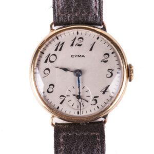"Cyma" 18K gold men's wristwatch — image 1